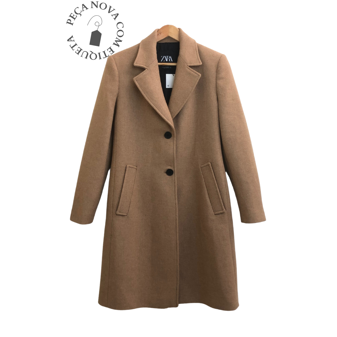 Preços baixos em Zara casual, Casacos, jaquetas e Coletes de linho Concha  Externa para mulheres